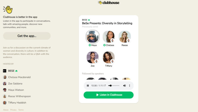 clubhouse web browser Clubhouse