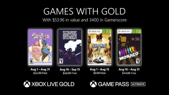 Games with Gold augusti